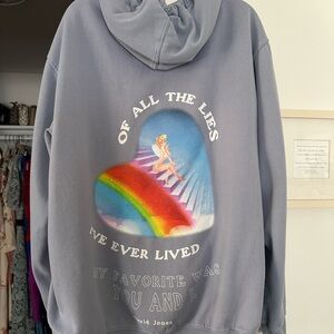 Boys Lie Gray Hoodie with Rainbow Graphic